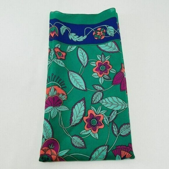 Scarf Handkerchief Tablecloth Bandanna Big 30” Square Flower Boho Hippie Retro - Picture 3 of 12